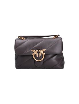 Structured Leather Shoulder Bag with Cotton Lining
