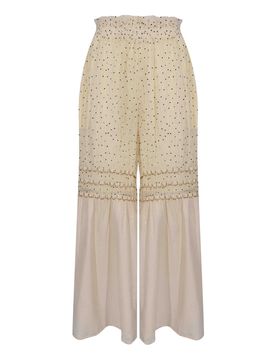 Pantalone Ampio A Pois In Tulle Misto Tencel