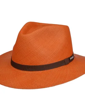 Brisa Traveller Panama Hat by - orange - Female - Size: L (58-59 cm) - Stetson - FashionsVida