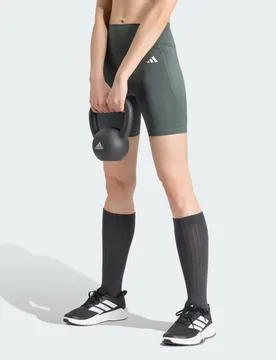 Leggings Corti da 7 Pollici con Tasca Stash OptimÃ© Essentials M Legend Ivy - Adidas - FashionsVida