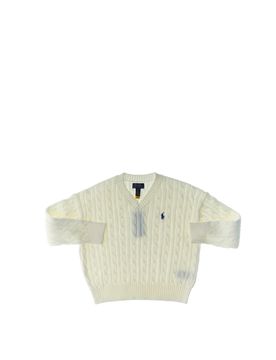 Maglione a trecce POLO GIRLS PANNA XL