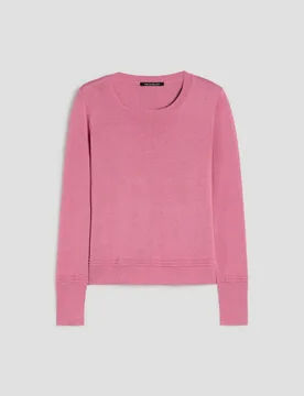 Maglia in blend di cotone e seta donna rosa - Pennyblack - FashionsVida