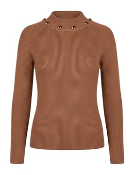 Rollkragenpullover Damen Hellbraun 32,36,40 Damen - NO SECRETS - FashionsVida