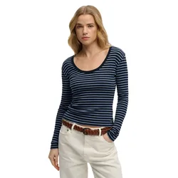 T-shirt à Manches Longues Athletic Essentials Striped Eclipse Navy Stripe XS