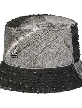 Denim Mashup Bucket Fishing Hat by - anthracite - Herren - Size: M (56-57 cm) - Kangol - FashionsVida