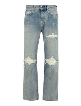 Amiri Jeans di cotone azzurro mx1