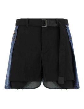 Pantaloncini con inserto in lana