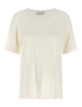 T-shirt con ricamo di perline