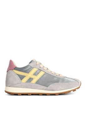 Sneakers H699 in misto pelle azzurra