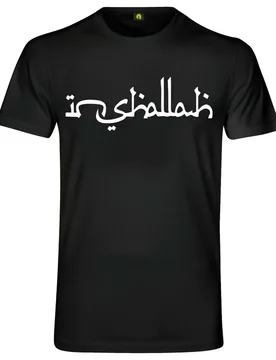 Muslim Allah Koran Inschallah T Shirt. New 100% Cotton Short Sleeve O-Neck T-shirt Casual Clothing Mens Top - Aliexpress - FashionsVida
