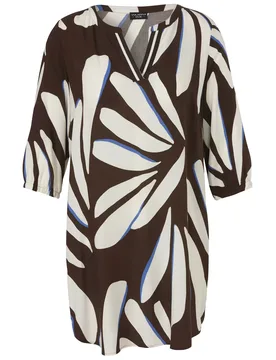 Kleid V-Ausschnitt 3/4 Arm female - 52 - FashionsVida