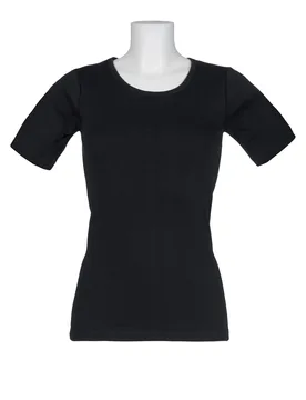 Pack Black 0.45 Tog Short Sleeve Vest Ladies Small - - Black - Size: Small - Heat Holders - FashionsVida