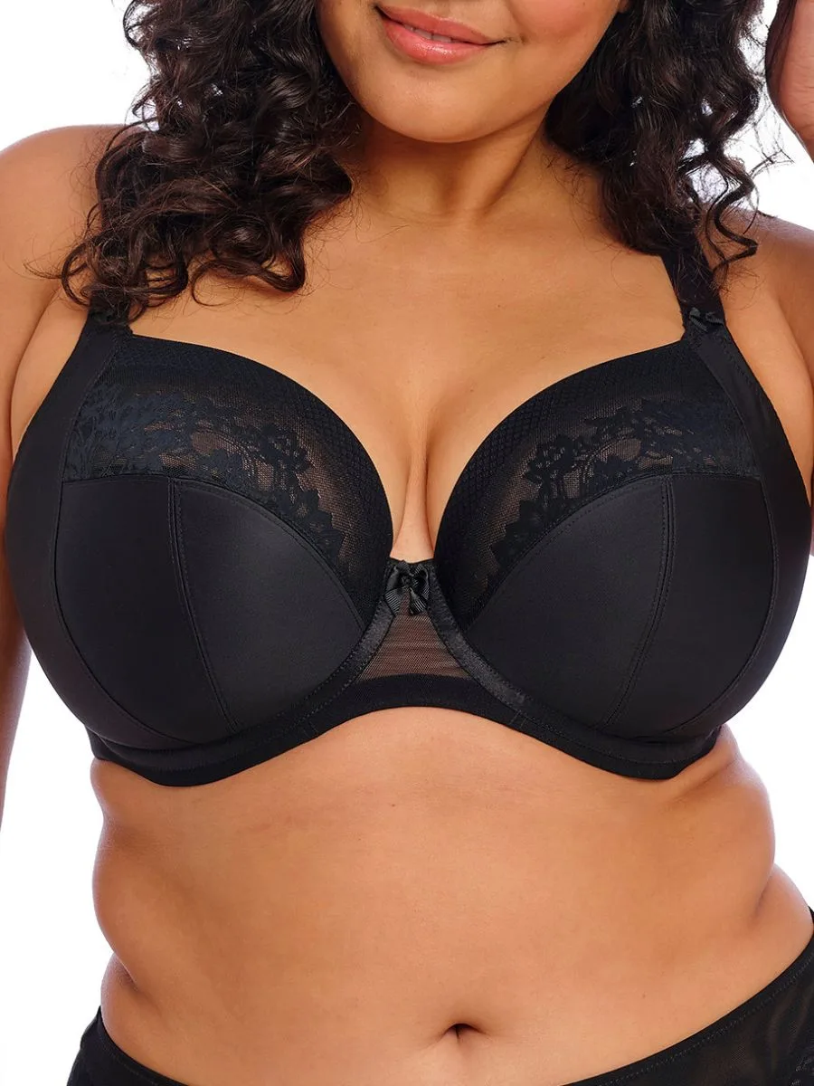 Womens Nerina Stretch Plunge Bra - Black Polyamide - Size 44g - Elomi - FashionsVida