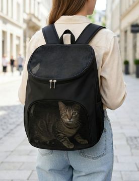 Zaino trasportino per animali - nero