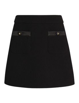 Dolce &Amp Gabbana Wool Crpe Mini Skirt