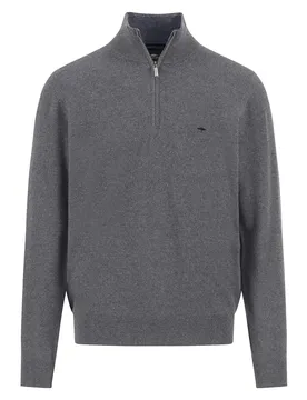 Maglione Con Mezza Zip 151802 Steel M