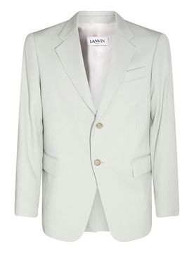 Blazer in lana vergine salvia