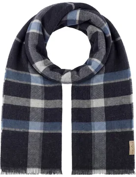 Check Cashmere Scarf by - navy - Damen - Size: One Size - Fraas - FashionsVida