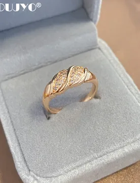 SYOUJYO Romantic Natural Zircon Women's Ring 585 Rose Gold Top Quality Daily OL Crystal Jewelry Gifts Easy Matching Rings - Aliexpress - FashionsVida