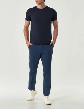 Pantaloni chino Pellizzari slim indaco in tessuto tecnico stretch - Rodolfo Pellizzari - FashionsVida