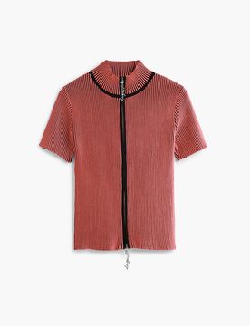Top en maille irisée, , Rouge, S
