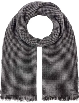 Minicheck Wool Scarf by - black-grey - Bugatti - FashionsVida