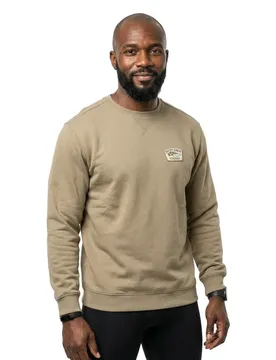 Sweat-shirt Crafted Crew Fleece Stone M