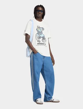Mens T-shirt Grafica Hockey Bear - Bianco, bianco bianco Uomo taglia L - Adidas - FashionsVida