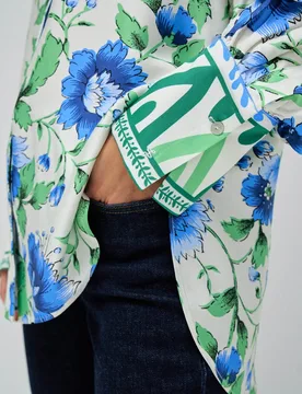 Camisa de mujer manga larga con estampado floral - Salsa Jeans - FashionsVida