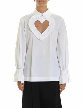 Blusa bianca con inserto cuore