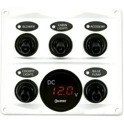 Switchpanel With Voltage Gauge 12/ 24v White One Size unisex