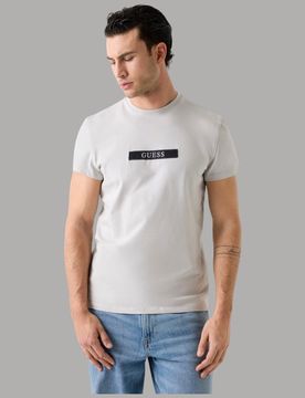 Maglietta Slim Uomo con Logo in Cotone Elasticizzato