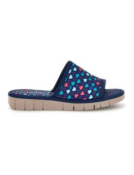 Pantofole Blu con cuori multicolor 8537 36