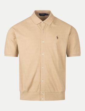 Polo Kurzarm-Freizeithemd Beige XXL