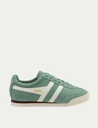 Apollo Suede Lace Up Trainers Green Mix female