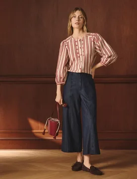 Vaquero de mujer cropped con pespuntes - Lloyd's - FashionsVida