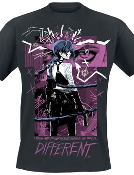 Arcane: - Gaming T-Shirt - Arcane - Jinx Different - S bis XXL - Größe XXL - schwarz - EMP exklusives Merchandise! - Unisex - unisex