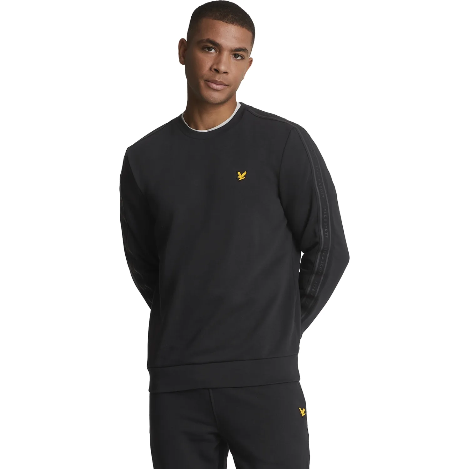 Lyle Pullover Tape Crew Neck, schwarz xl - Scott - FashionsVida