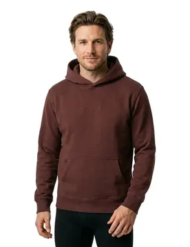 Felpa Con Cappuccio Micro Logo Deep Mahogany Brown 3XL