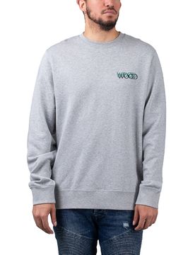Hugh Logo Sweatshirt Grey Melange XL Herren