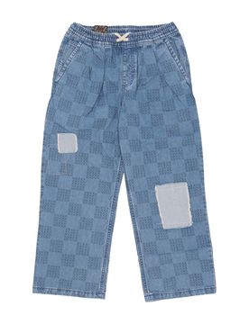 Jeans Donna W Mended Check Denim Range Loose Crop Pant Denim Stone