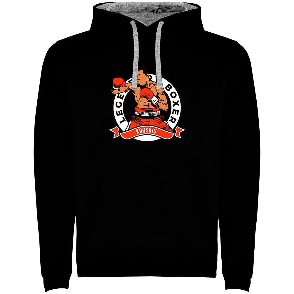 Sweat à Capuche Legendary Boxer Bicolor Black / Grey L - Kruskis - FashionsVida