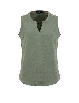 Weird Fish Maude V-Neck Broidery Vest Size 16 - offers all-offers offers womens-offers sale all-sale sale womens women women all-womens women tshirts- - Woodland Sage - FashionsVida
