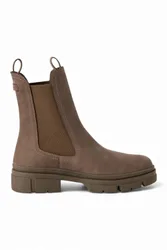 Womens Leather High Pull-On Chelsea Ankle Boots - - Size: 8