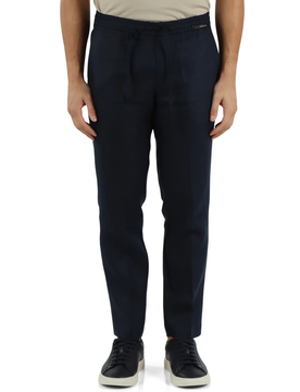 Pantalone in lino uomo blu