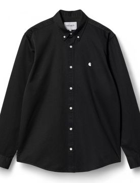 L/s madison shirt - black / wax