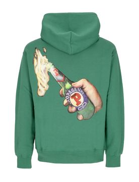 Felpa Leggera Cappuccio Uomo Super Hoodie Green Bottle