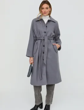 Pia Tailored Coat In Grey - XS - Lily and Lionel London Limited - FashionsVida