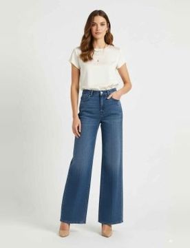Para mujer. 7UG20E381BB Jeans Stretch Denim Lotta Wide-leg (24), Casual, Algodón