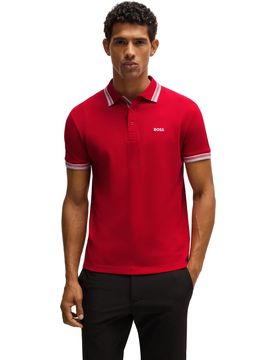 HUGO BOSS Polo Paddy, rot/weiss 6xl